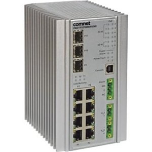 ComNet CNGE11FX3TX8MSPoE Netwerk Switch 8 Port 10/100/1000tx With, 3 Port 100 / 1000fx SFP Wall Mount PSU