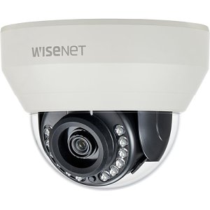 Hanwha HCD-7010RA Wisenet HD Plus Series, DWDR 4MP 2.8mm Fixed Lens, IR 20M HDoC Dome Camera, White