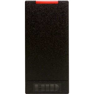 HID 900NTNTEK00000 iCLASS SE R10 Smart Card Reader, Standard Profile, Wiegand, Terminal, Standard 1 Security, LED Red, Flashing Green, Buzzer On, 32bit, Black