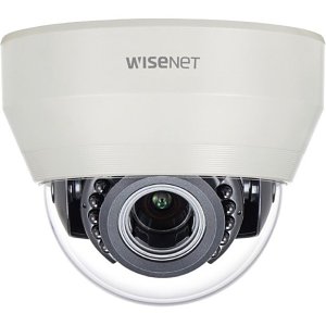 Hanwha HCD-6070R Wisenet HD Plus Series, WDR 2MP 3.2-10mm Motorized Lens, IR 20M HDoC Dome Camera, White