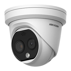 Hikvision DS-2TD1228-2-QA HeatPro Series 256 x 192 Thermal Turret IP Camera, 2.1mm Fixed Lens, White