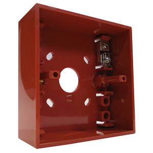 Notifier PS031W 1-Terminal Back Box, Surface Mount, Red