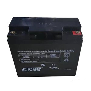 Ultratech IM-121805 Ultratech, 12V 18Ah Sealed Lead Acid Rechargeable Battery, 20-Hr Rate Capacity, Nonspillable