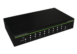 W Box 0E-9P8POEGIG 9-Port 8 PoE Gigabit Switch, 130W Budget