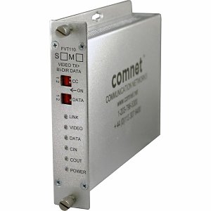 ComNet FVT110M1 Video Transmitter/Data Transceiver, Multimode, 62.5/125 Micron Fiber, 3 km (2 mi) Max. Range