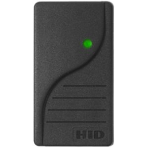HID 6008BKB06 ProxPoint Plus Proximity Reader with Clock and Data Output, Pigtail, Beep On, LED Normally Off, Host Must Flash Red and/or Green, Classic Black