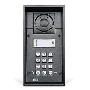 2N Analog Force Series, 1-Button Security Intercom Door Station Module with Keypad, IP65, Black