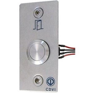 CDVI BPNONFCAB NO/NC Push Button + Cables + Stainless Steel Plate