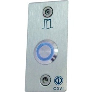 CDVI BPNONFE Illuminated NO/NC Push Button + Stainless Steel Plate