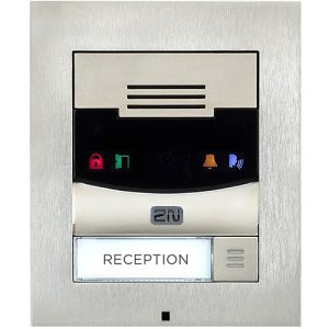 2N IP Solo 1-Button Intercom Door Station Module with Camera, IP54, 12VDC, Surface Mount, Nickel