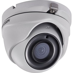 Hikvision DS-2CE56H0T-ITME Value Series 5MP 20m IR HDoC Turret Camera, 2.8mm Fixed Lens, White