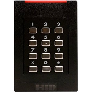HID 921NTNNEK00000 iCLASS SE RK40 Smart Card Reader Wall Switch with Keypad, Maximum compatibility, Wiegand, Pigtail, Standard v1, Black