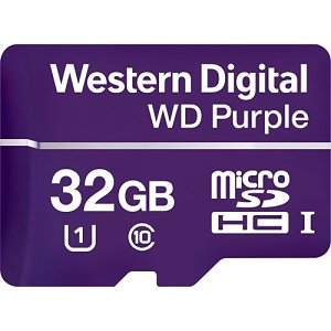 WD WDD032G1P0A 32GB Purple UHS-I microSDHC Memory Card
