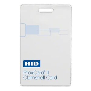HID 1326LMSMV ProxCard II 1326 Clamshell Smart Card, Programmed, Plain White Vinyl with Matte Finish Front, Molded HID Logo Back, Sequential Matching Encoded/Printed Numbers, Vertical Slot