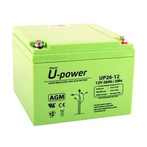 Master Battery MU-UP26-12 Up Series, Valve Regulated Lead Acid Battery, 26Ah 12V
