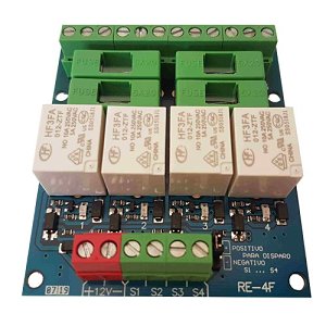 Gero RE-4-F 4-channel Relay Module with Fuse Protection, 12V DC