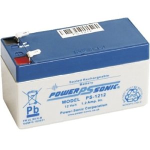 Power Sonic PS1212VDS PS Series, 12V, 1.2Ah, Sealed Lead Acid Rechargable Battery, 20-Hr Rate Capacity