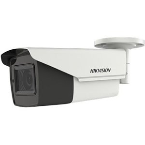 Hikvision DS-2CE19H8T-AIT3ZF Pro Series 5MP Ultra Low Light IR HDoC Bullet Camera, 2.7-13.5mm Motorized Varifocal Lens, White