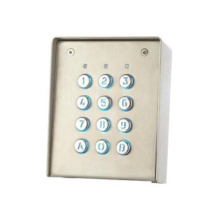 XPR EX6 A304 Standalone Keypad Brushed Steel Surface Mounting with Metal Keys