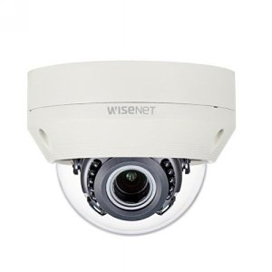 Hanwha HCV-6080R Wisenet HD Plus Series, WDR IP66 2MP 3.2-10mm Motorized Lens, IR 30M HDoC Dome Camera, White