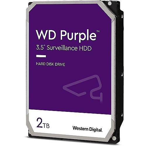 WD WD22PURZ WD Purple Series, 2TB 3.5" Hard Drive, SATA 6GB 5400RPM 256MB Cache, Supports up to 64 HD Cameras