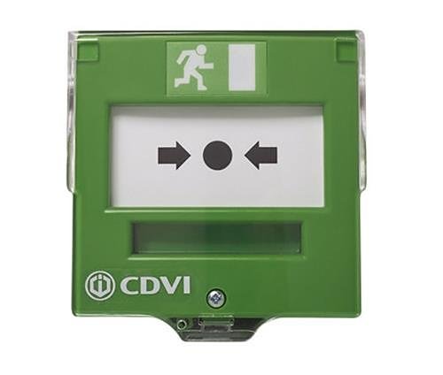 CDVI BBGP2V Green Break Glass, 2 Contacts, Deformable Membranes