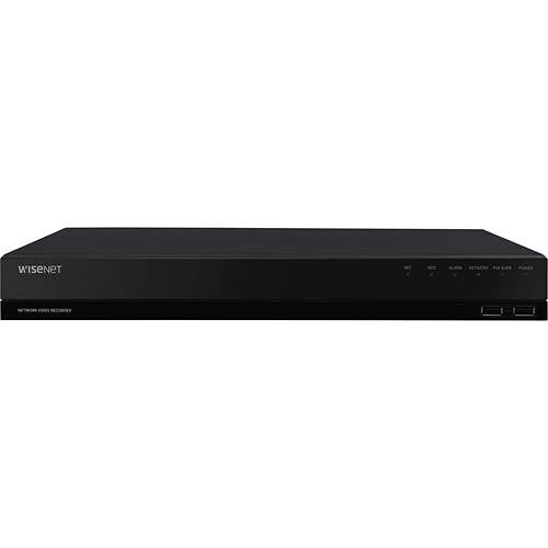Hanwha WRN-1610S Wisenet Wave Series, 4K 4-Channel 150Mbps 2U 8TB HDD NVR with 8 PoE Ports