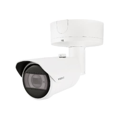 Hanwha XNO-8083R Wisenet X Series, WDR IP67 6MP 4.4-9.3mm Motorized Varifocal Lens, IR 50M IP Bullet Camera, White