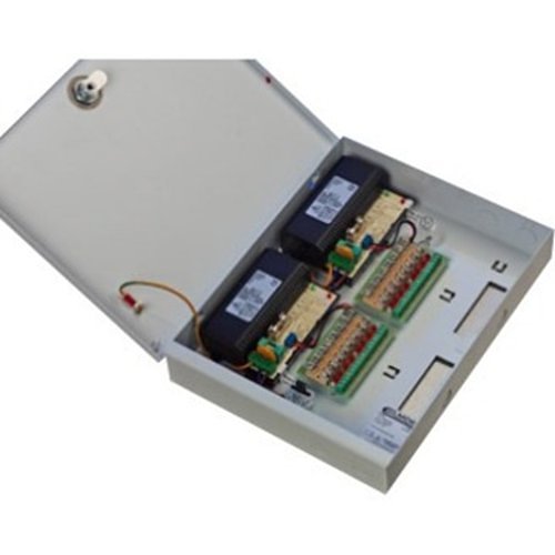 Elmdene VRS124000-4-T 12V DC, Switch Mode PSU 4A, 4 x Fused Outputs, Ideal for CCTV, T-Box 300h x 240w x 60d, Lockable Hinge Lid