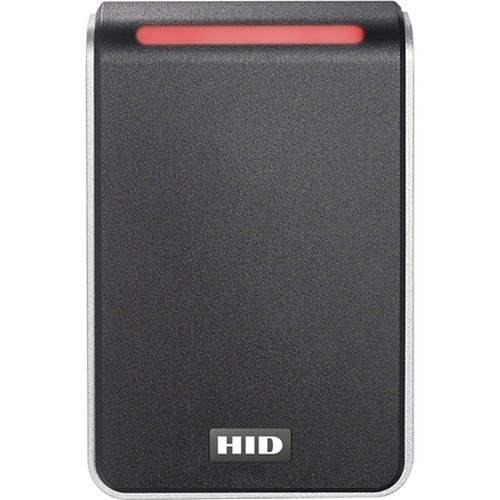 HID 40TKS-02-000000 Signo 40 Wall Mount Reader, 13.56mHz Profile, OSDP/Wiegand, Terminal, Mobile Ready, Black/Silver (Replaces R40, RP40)