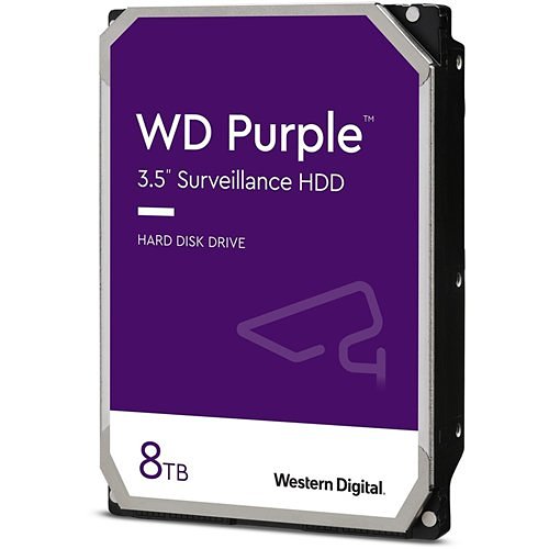 WD WD84PURZ WD Purple Series, 8TB 3.5" Hard Drive, SATA 6GB 5400RPM 128MB Cache, Supports up to 64 HD Cameras