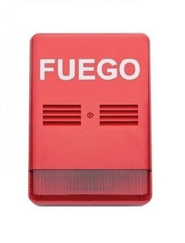 Generico M100FE Conventional Outdoor Alarm Siren with Flash, Red