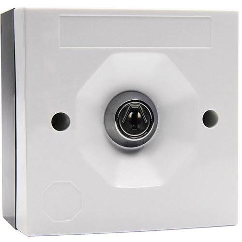 STI SS3-7020-CL StopperSwitches 2-Position Indoor Key Switch, Custom Label, White Housing