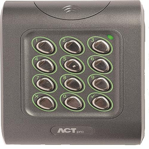 Vanderbilt EM1050e ACTpro Series, 125KHz Proximity Reader with Keypad, IP55, Grey