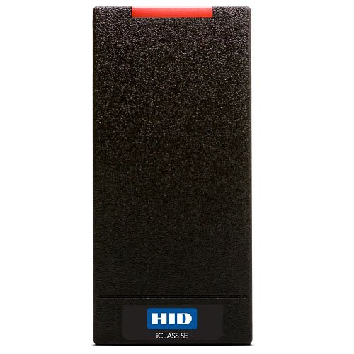 HID 900NCNNFK20000 R10 iCLASS SE Reader, Low Frequency Off, High Frequency Seos, CSN, Wiegand, Pigtail, Black