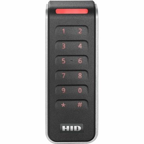 HID 20KNKS-02-000000 Signo 20K Mullion Keypad Reader, 13.56mHz Profile, OSDP, Wiegand, Pigtail, Mobile Ready, Black/Silver
