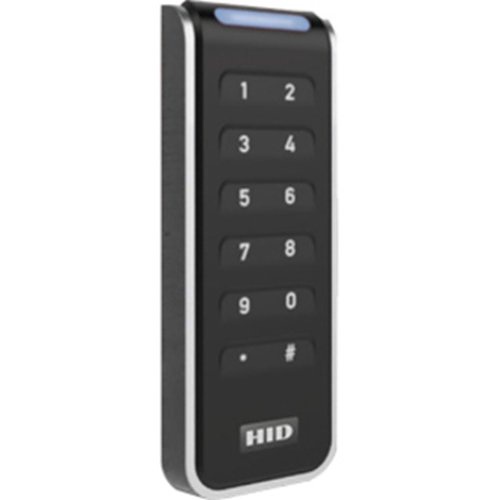 HID 20KNKS-02-000000 Signo 20K Mullion Keypad Reader, 13.56mHz Profile, OSDP, Wiegand, Pigtail, Mobile Ready, Black/Silver