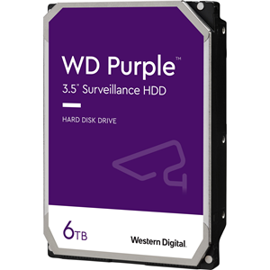 Disco Duro WD Purple WD60PURZ - 3.5" Interno - 6 TB - SATA (SATA/600) - Grabación magn&eacute;tica convencional (CMR) Method - Grabador de vídeo en red Dispositivo compatible - 5700rpm