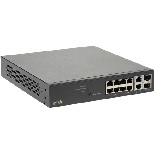 Conmutador Ethernet AXIS  T8508 8 Puertos Gestionable - 1000Base-X - 2 Capa compatible - Modular - 2 Ranuras SFP - 130 W Budget PoE - Par trenzado, Fibra Óptica - PoE Ports