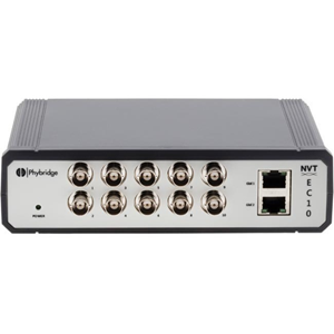 Conmutador Ethernet NVT Phybridge  EC10 2 - Gigabit Ethernet - 10/100/1000Base-T - 2 Capa compatible - Par trenzado, Coaxial - Independiente, Montaje en bastidor, Montable en Estante