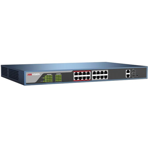 Conmutador Ethernet Hikvision DS-3E0318P-E 18 - 2 Capa compatible - Par trenzado