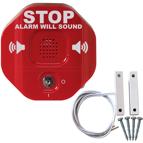 Alarma Seguridad STI Exit Stopper STI-6402 - Inalámbrico - 105 dB - Audible - Montaje en puerta - Rojo, Verde