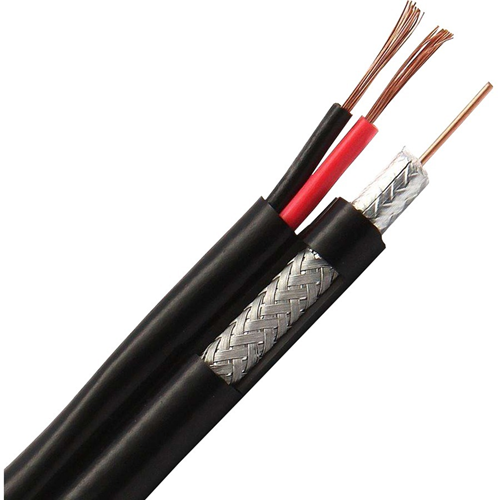 Cable de vídeo/alimentación W Box - 100 m Coaxial - para Cámara de seguridad - 1 - Extremo prinicpal: 1 x RG-59 - Extremo Secundario: 1 x RG-59 - Negro