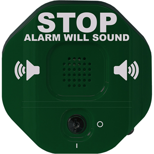 Alarma para puerta STI Exit Stopper - Cableado - 24 V DC - 105 dB - Audible - Verde