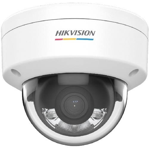 Hikvision DS-2CD1127G0-L Value Series, ColorVu IP67 2MP 2.8mm Fixed Lens IP Dome Camera, White