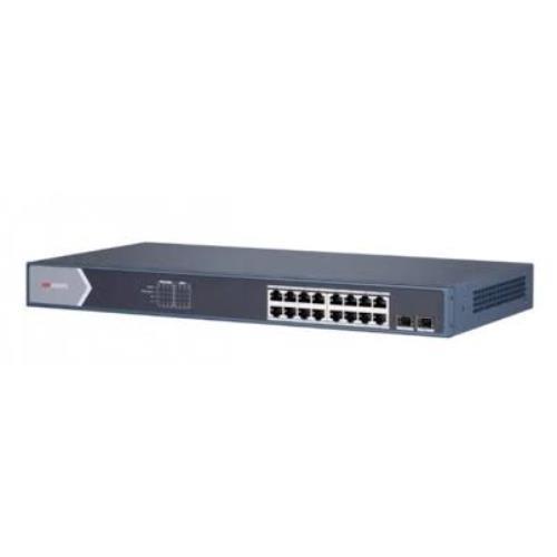 Hikvision DS-3E0518P-E 16-Port 32Gbps Unmanaged Gigabit PoE Ethernet Switch