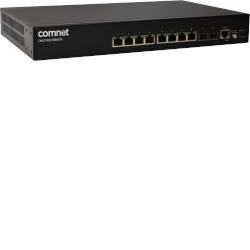 ComNet CWGE10FX2TX8MSPOE Commercial Grade 10-Port Gigabit Managed Ethernet Switch with 30W PoE+
