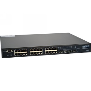 Comnet CWGE26FX2TX24MS Switch Managed 22-Channel PoE, Switch Geonable 22 Puertos 10/100 / 1000tx + 2 Puertos Combinados