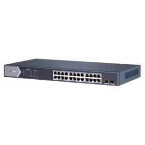 Hikvision DS-3E1526P-SI Smart Series, 24 Port Managed, 2-Layer PoE Switch, 24 × 1 Gbps PoE RJ45 30W 