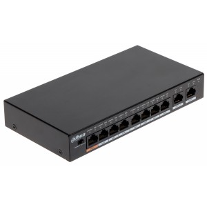 Dahua PFS3010-8ET-96 Desktop Series, 10-Port Unmanaged PoE Desktop Switch, 8 × RJ45 10-100M, 96W